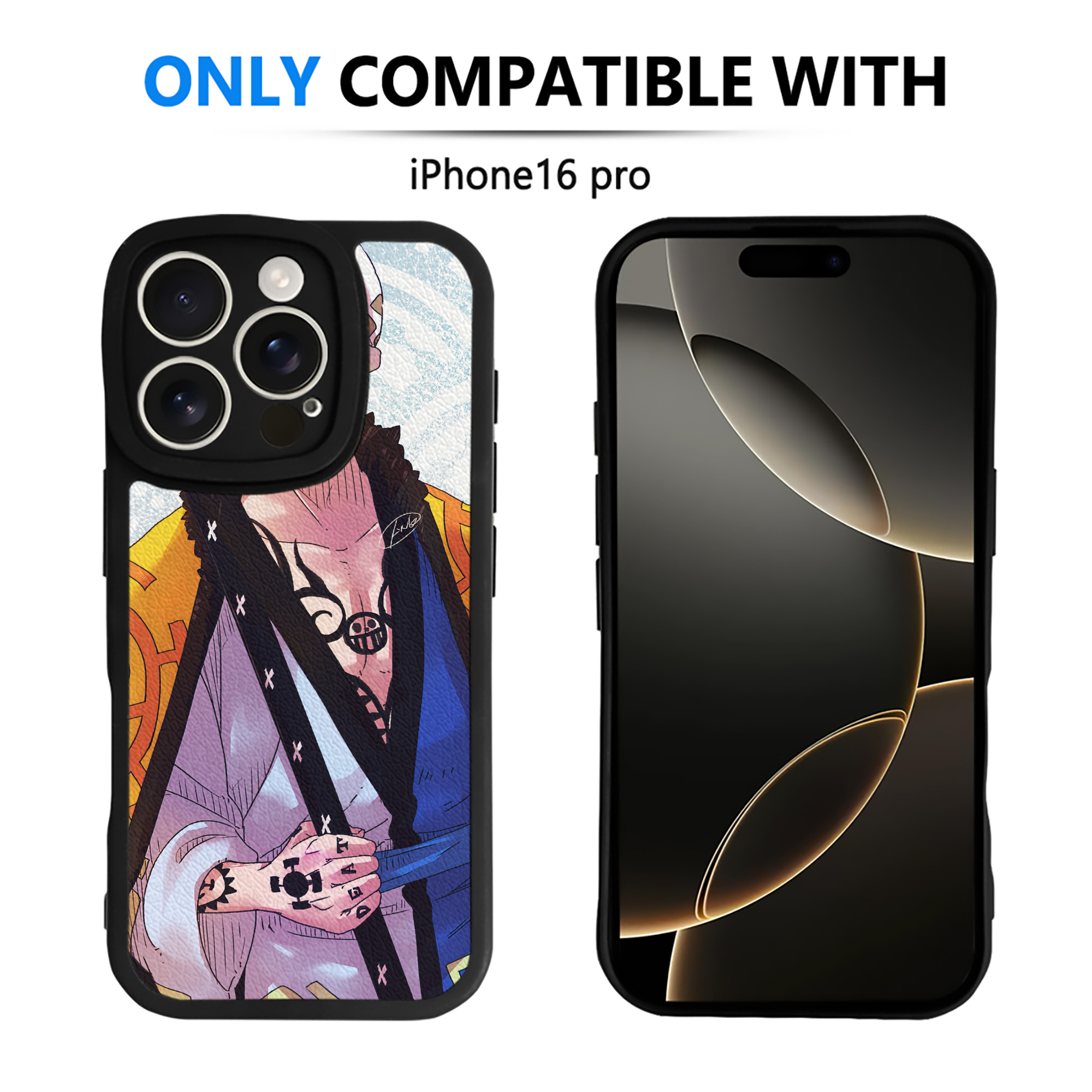 （画像用） ワンピース ONE PIECE 【iPhone 16シリーズ対応】シリコンスマホケース（レザー調） 材質：シリコン